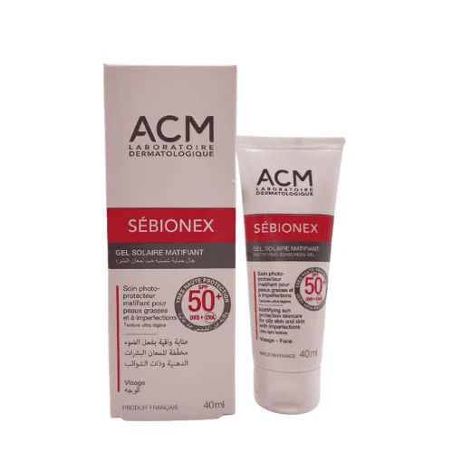  Acm Sebionex Gel Solaire Matifiant Spf50+ 40Ml - produit parapharmaceutique authentique | Parapharmacie Si Ahmed