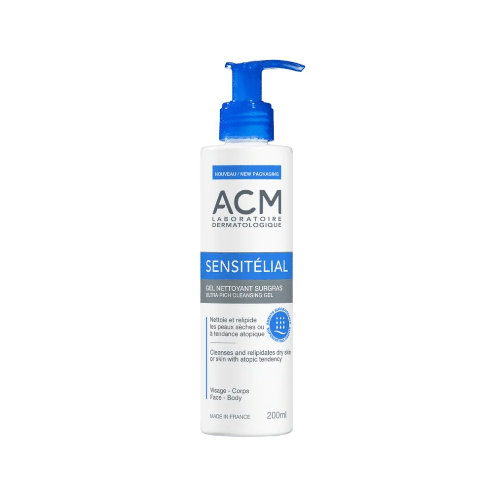 Acm Sensitelial Gel Nettoyant Surgras 200Ml