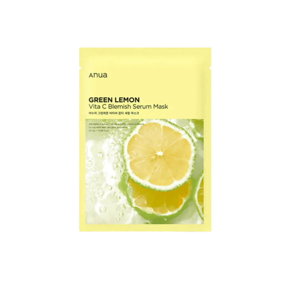 Anua Green Lemon Vita C Blemish Serum Mask 25Ml - produit parapharmaceutique authentique | Parapharmacie Si Ahmed