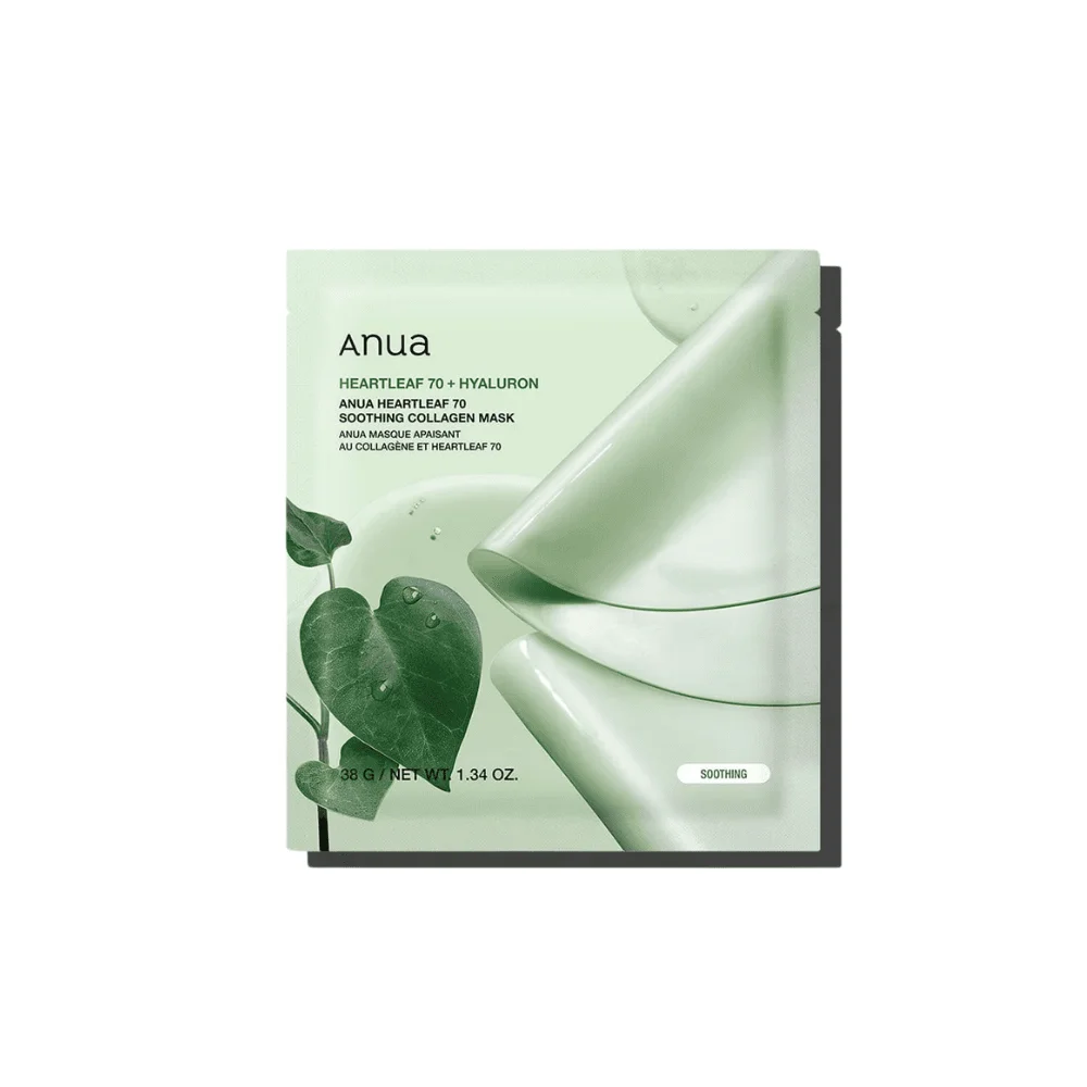  Anua Heartleaf 70+ Hyaluron Soothing Collagen Mask 38G - produit parapharmaceutique authentique | Parapharmacie Si Ahmed