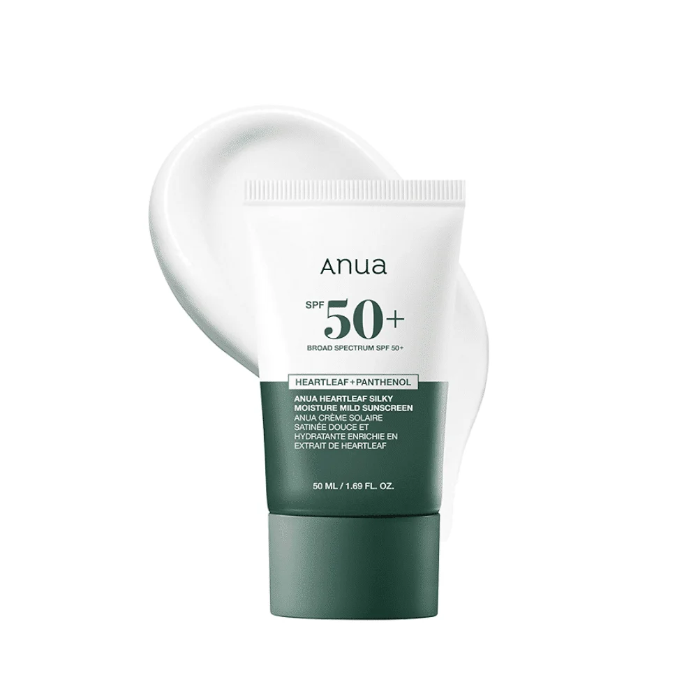 Anua Spf50+ Heartleaf + Panthenol Moisture Mild Sunscreen 50Ml - produit parapharmaceutique authentique | Parapharmacie Si Ahmed