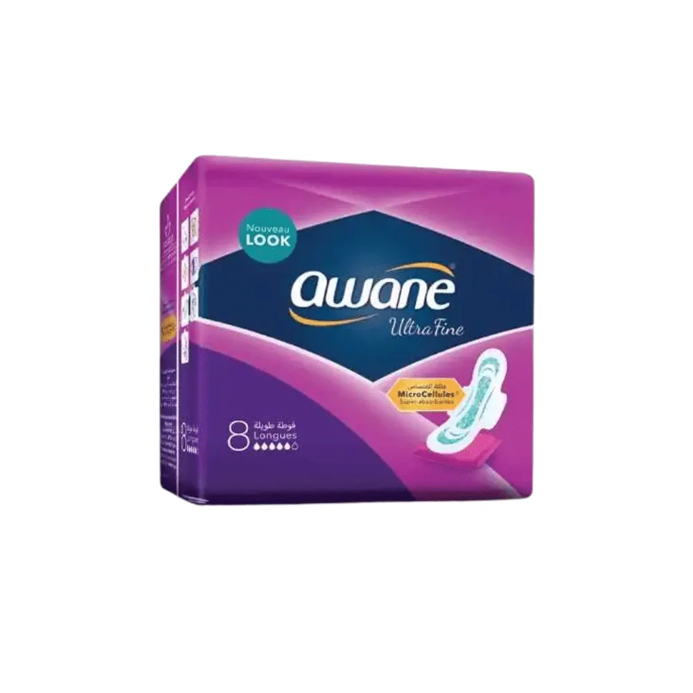  Awane Dry Serviette Longues P 8 - produit parapharmaceutique authentique | Parapharmacie Si Ahmed