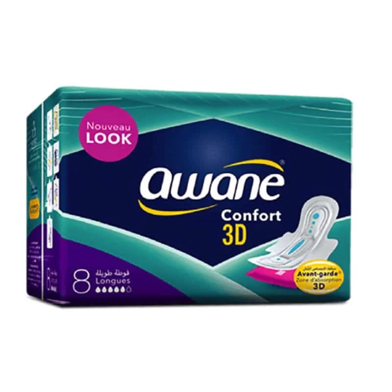  Awane Serviettes Confort 3D - produit parapharmaceutique authentique | Parapharmacie Si Ahmed