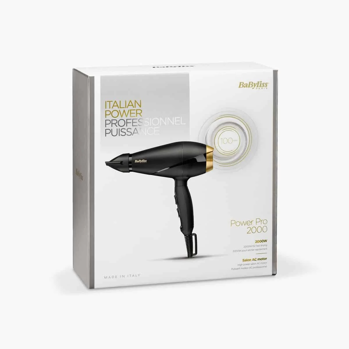  Babyliss Italian Power Professionel Puissance Power Seche Cheveux Pro 2000 - produit parapharmaceutique authentique | Parapharmacie Si Ahmed
