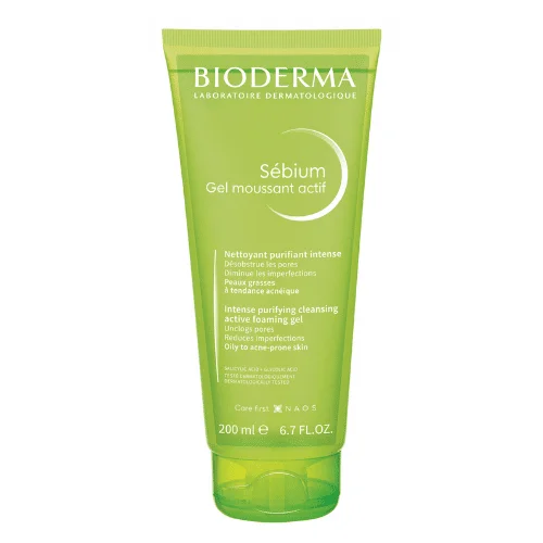  Bioderma Sebium Gel Moussant Actif Tube 200 Ml - produit parapharmaceutique authentique | Parapharmacie Si Ahmed