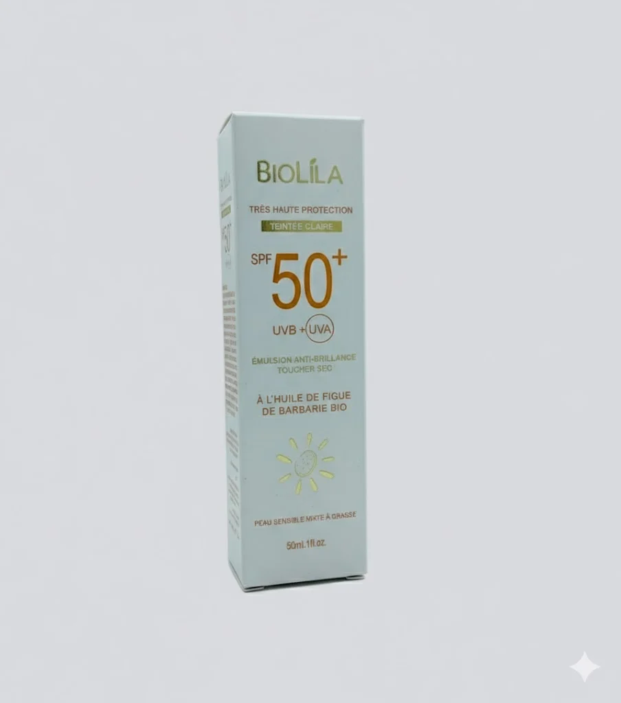 Biolila Emulsion Anti Brillance Toucher Sec Teinte Clair Spf50+ 50Ml