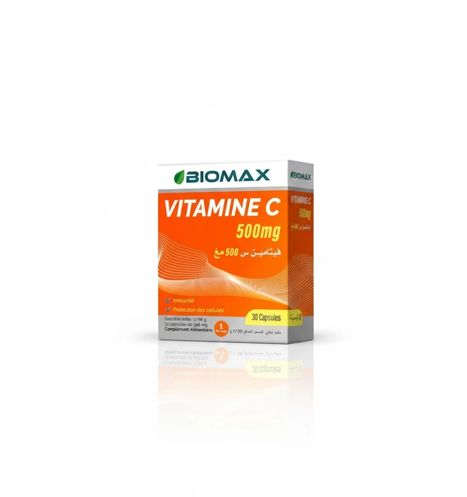 Biomax Biomax Vitamine C 500 mg 30 Capsules - produit parapharmaceutique authentique | Parapharmacie Si Ahmed