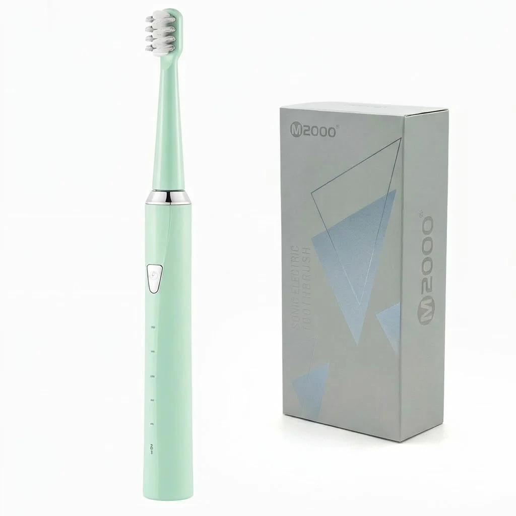 Brosse À Dents Électrique Sonique avec 4 Têtes et 5 Modes 