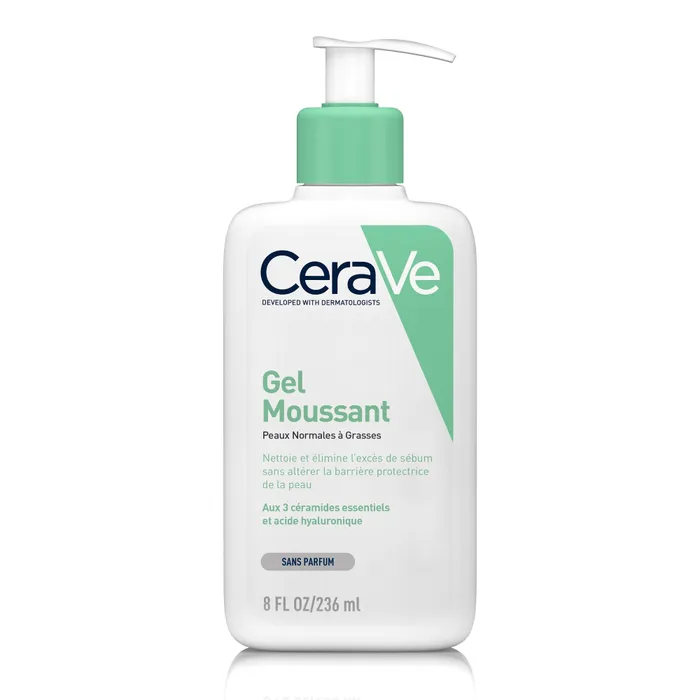  Cerave Gel Moussant Peau Norm A Grasses 236Ml - produit parapharmaceutique authentique | Parapharmacie Si Ahmed