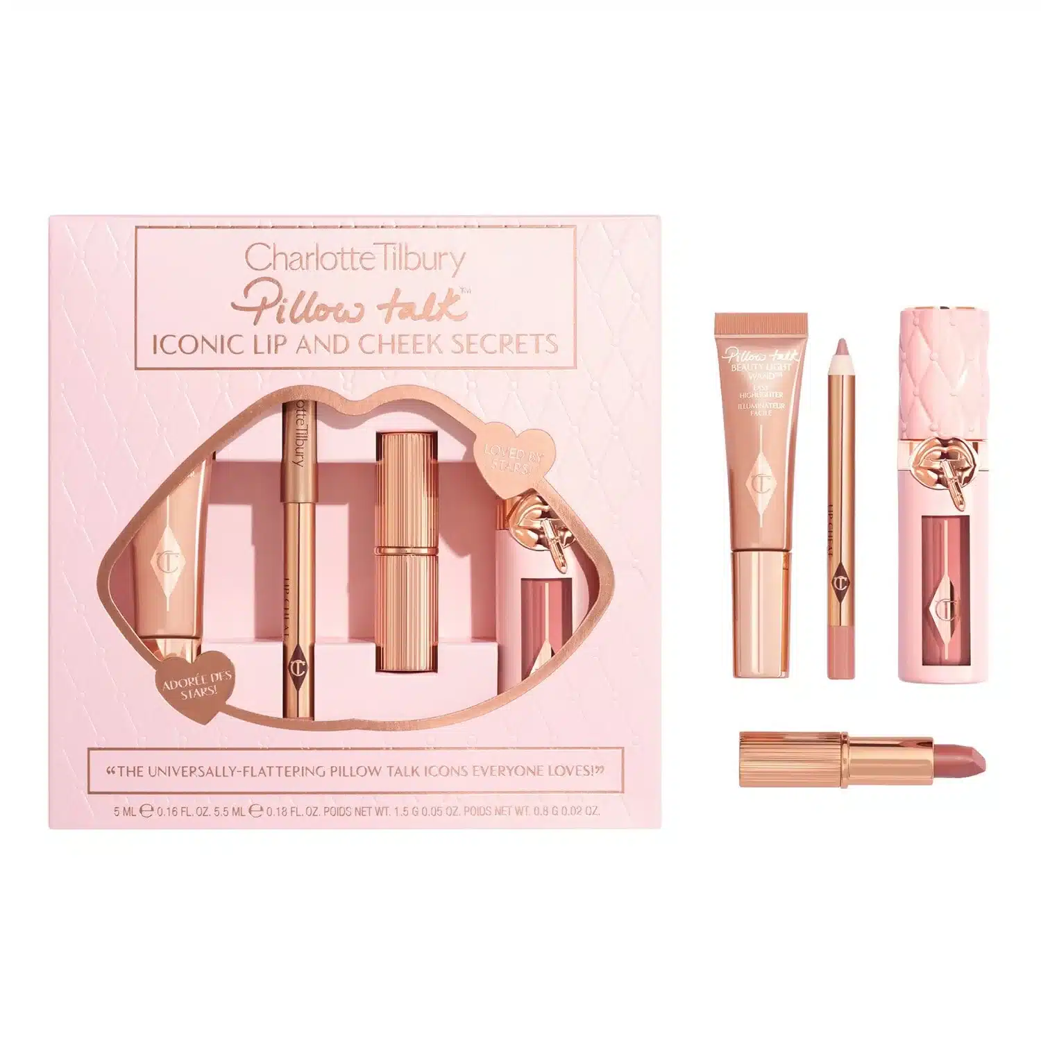  Charlotte Tilbury Pillow Talk Iconic Lip And Cheek Secrets - produit parapharmaceutique authentique | Parapharmacie Si Ahmed