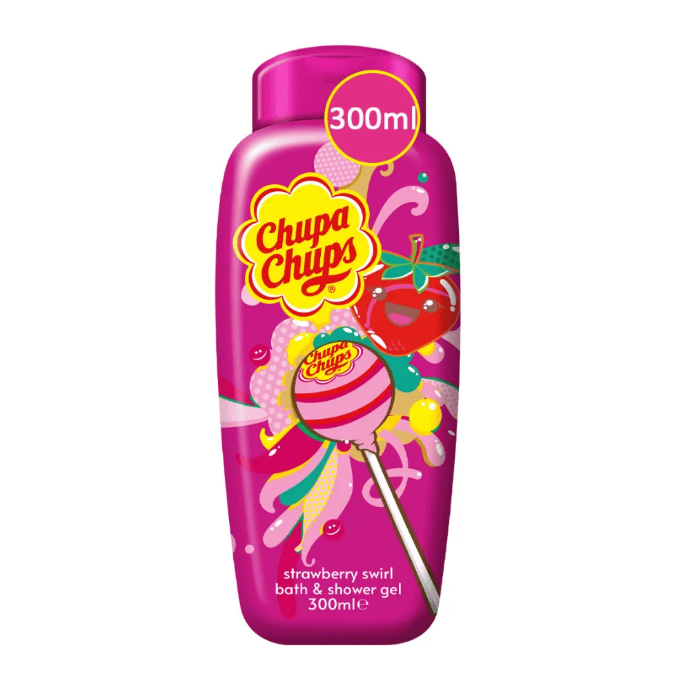  Chupa Chups Strawberry Swirl Bath &Amp; Shower Gel 300Ml - produit parapharmaceutique authentique | Parapharmacie Si Ahmed