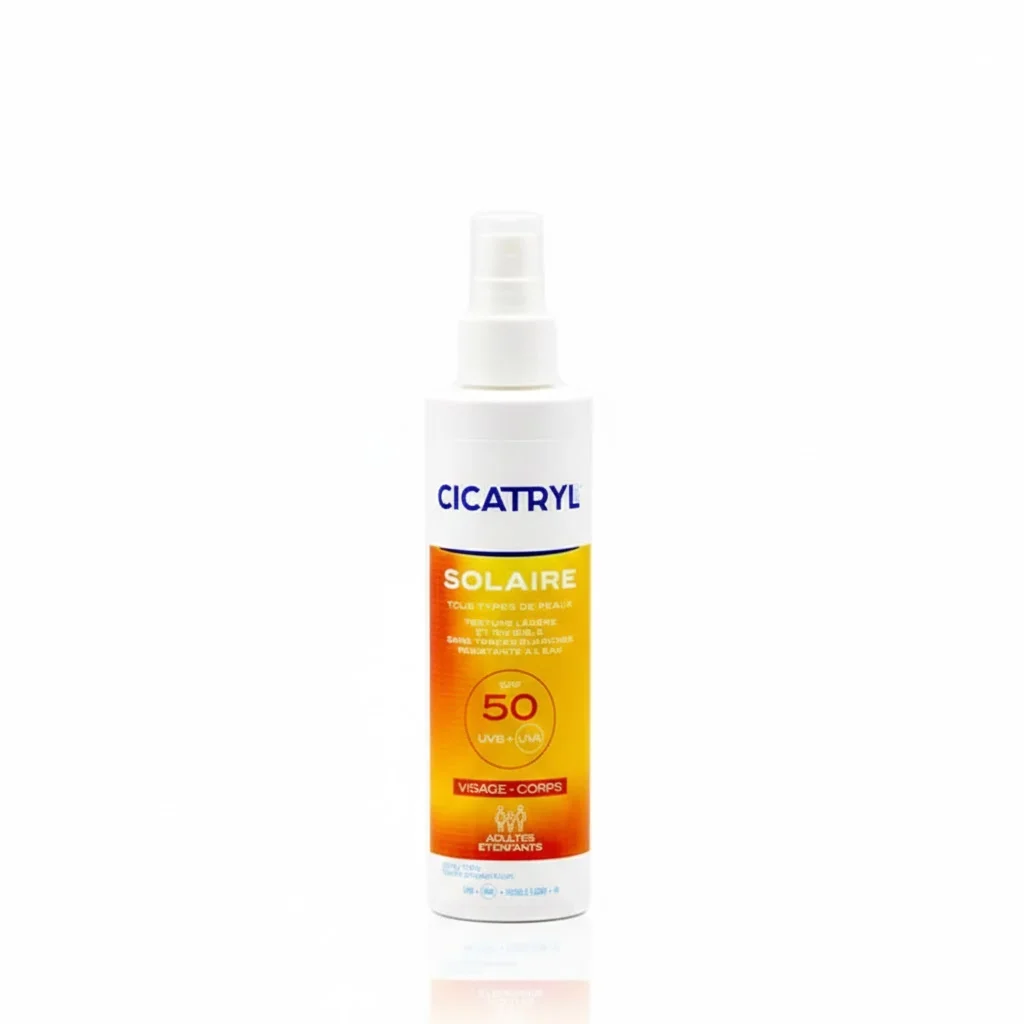 CICATRYL Écran Solaire SPF50 Spray 200ml – Très haute protection visage et corps, sans traces ni parfum