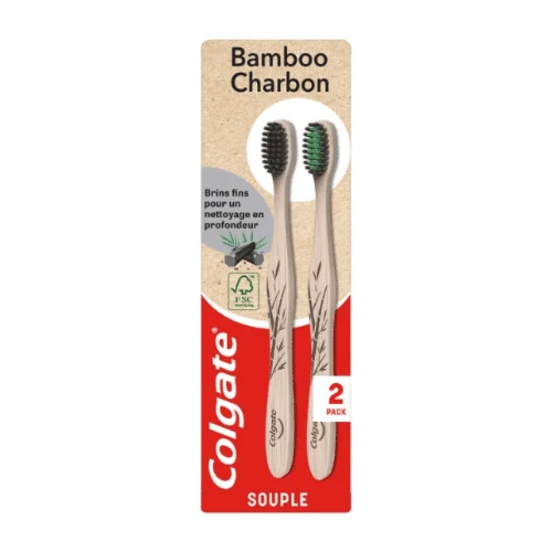  Colgate Bamboo Charbon Pack 2 Bad - produit parapharmaceutique authentique | Parapharmacie Si Ahmed