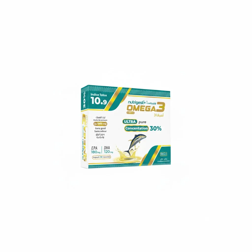 Complément Sci Nutrigest+ Omega 3 Ultra Pure 30% Concentration 30 Capsules