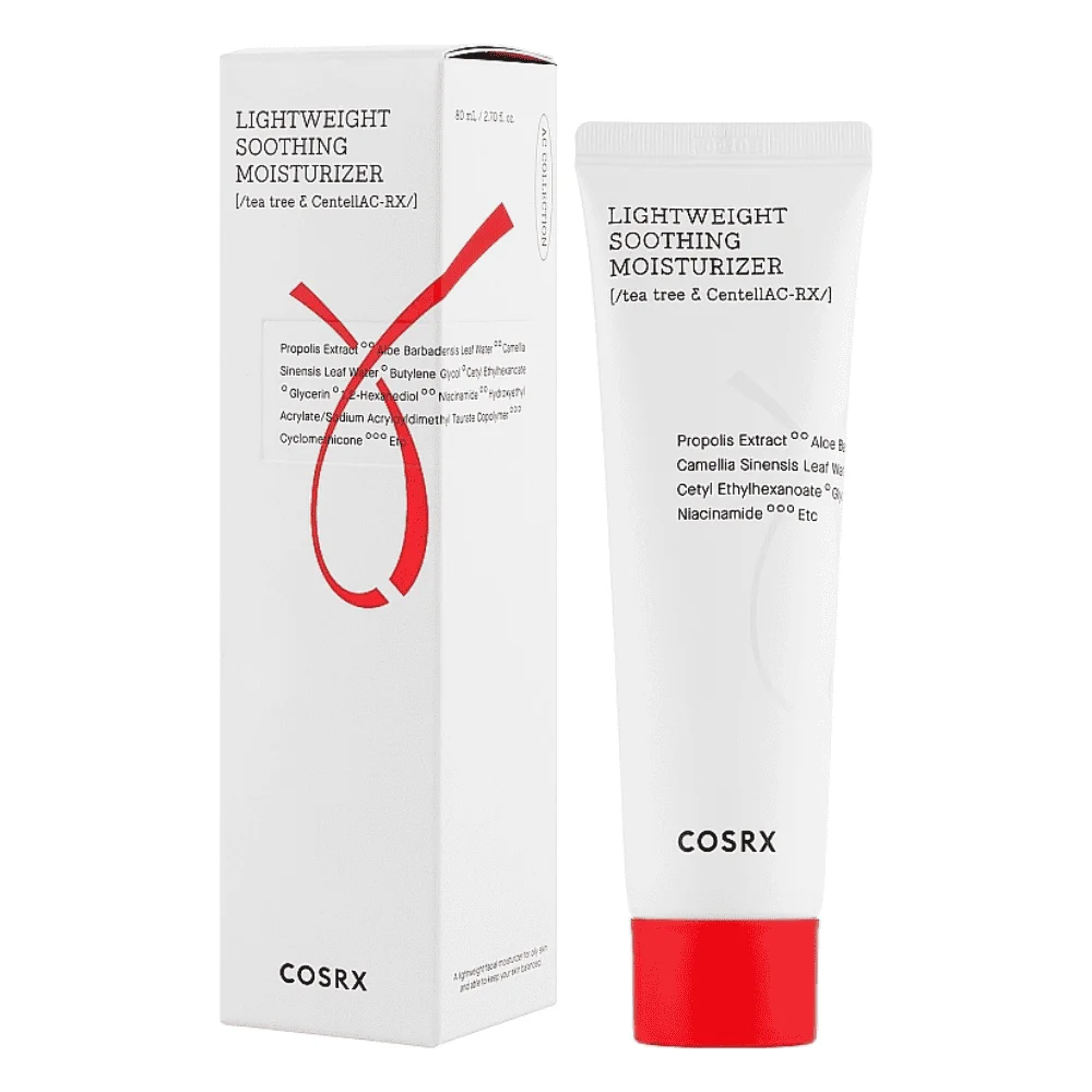  Cosrx Lightweight Soothing Moisturizer Tea Tree &Amp; Centellac 80 Ml - produit parapharmaceutique authentique | Parapharmacie Si Ahmed