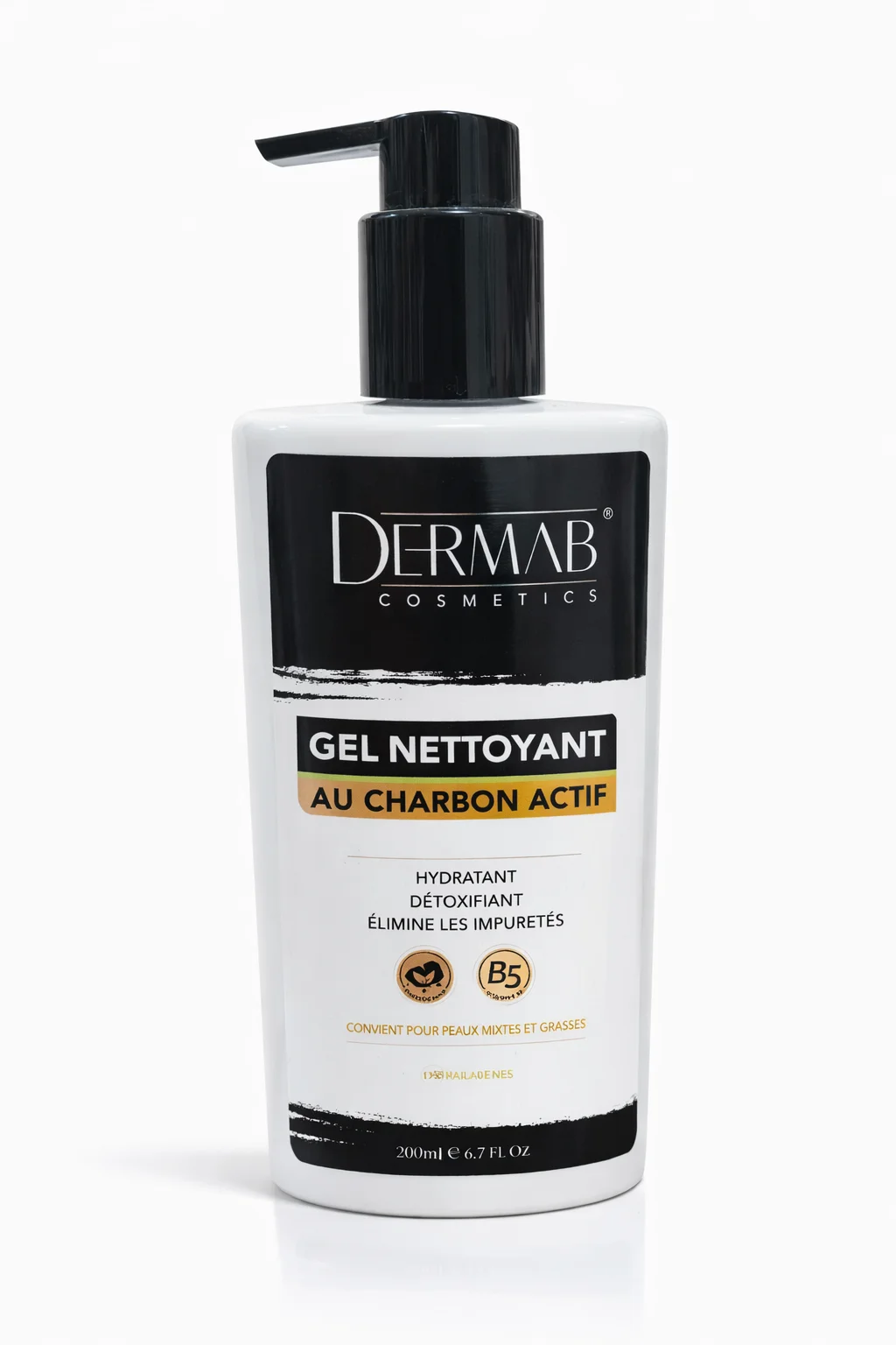 Dermab Gel Nettoyant Au Charbon Actif 300 ml