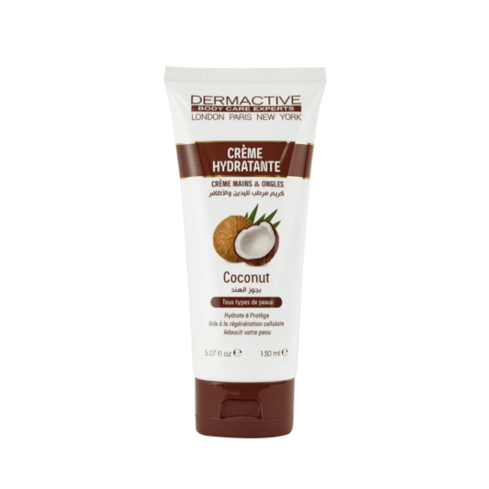  Dermactive Crème Hydratante Mains Ongles Coconut 150Ml - produit parapharmaceutique authentique | Parapharmacie Si Ahmed