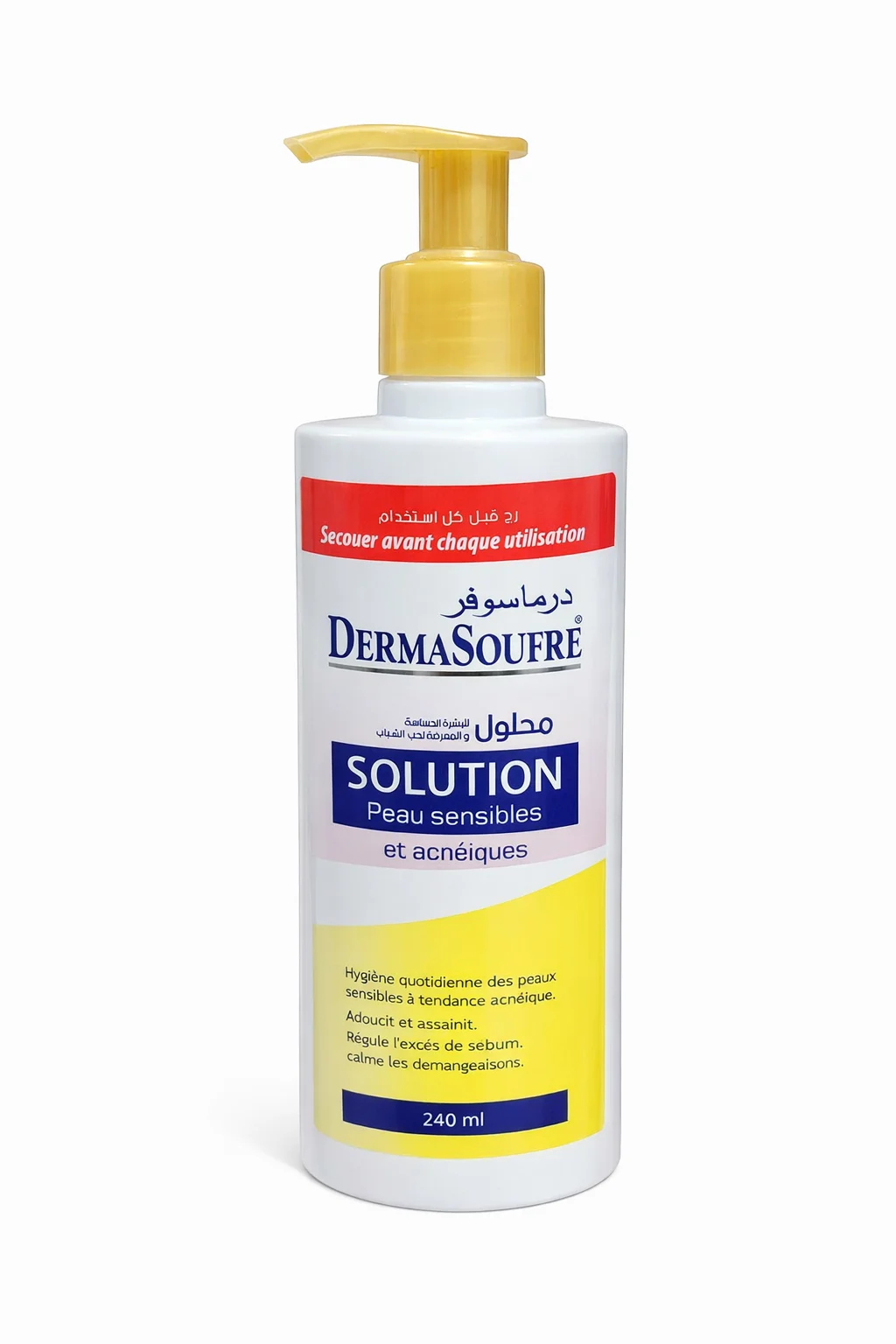 DermaSoufre Solution – Peaux Sensibles & Acnéiques 240 ml