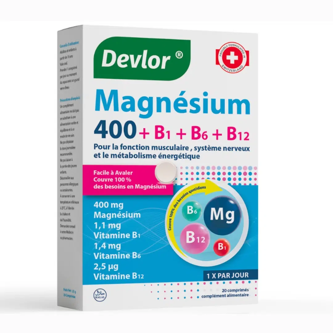 Devlor Devlor Magnesium 400mg+B1+B6+B12