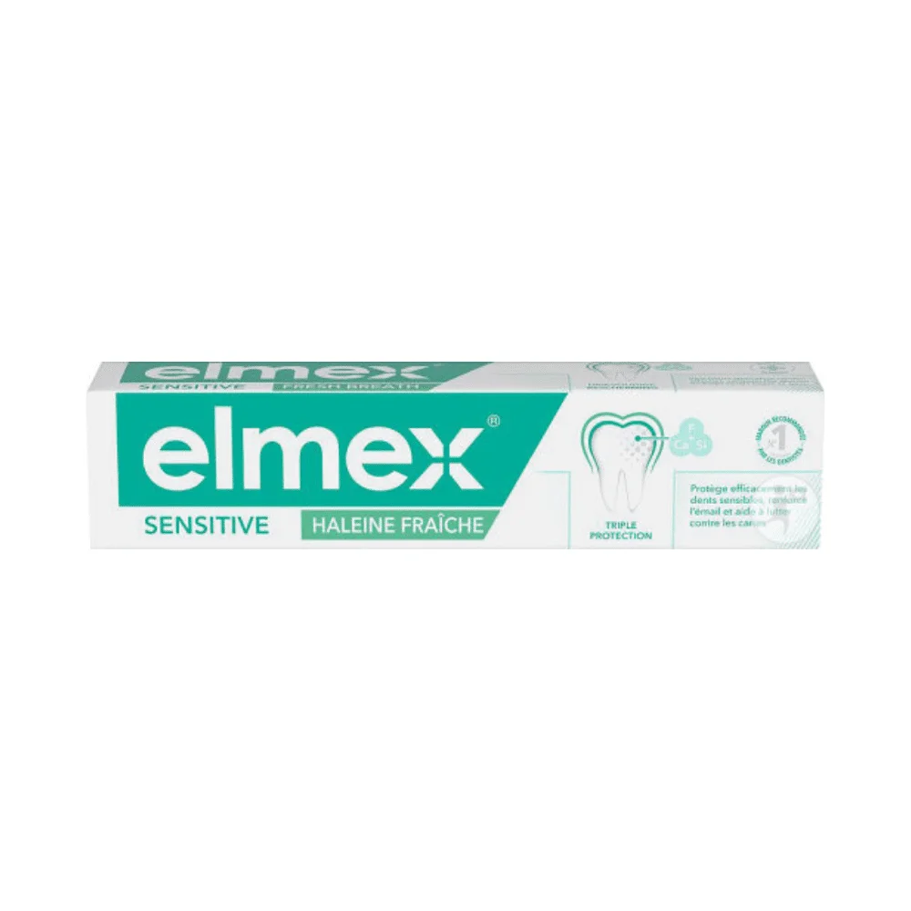  Elmex Dentifrice Sensitive Haleine Fraiche 75Ml - produit parapharmaceutique authentique | Parapharmacie Si Ahmed