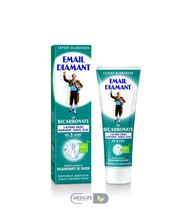  Email Diamant Dentifrice Bicarbonate &Amp;Fluor - produit parapharmaceutique authentique | Parapharmacie Si Ahmed