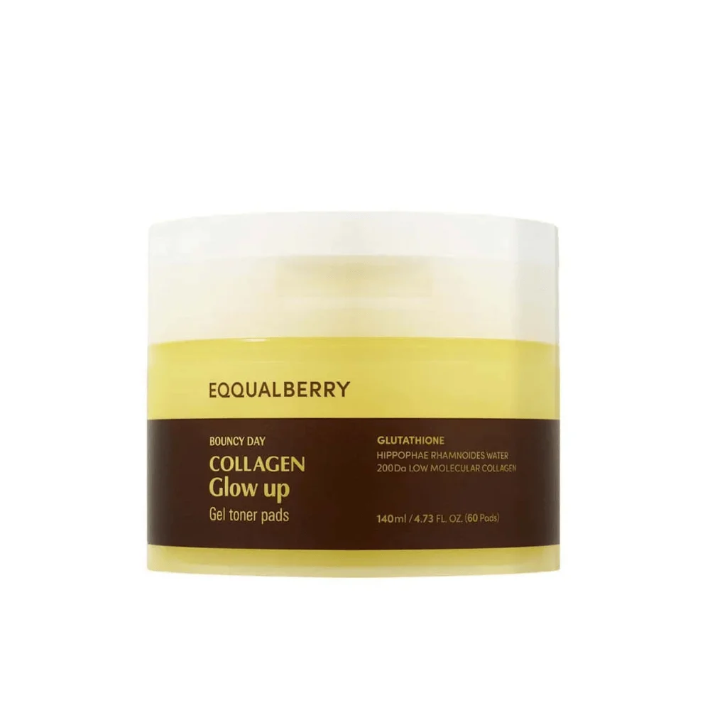  Eqqual Berry Collagen Glow Up Gel Toner Pads 140Ml - produit parapharmaceutique authentique | Parapharmacie Si Ahmed