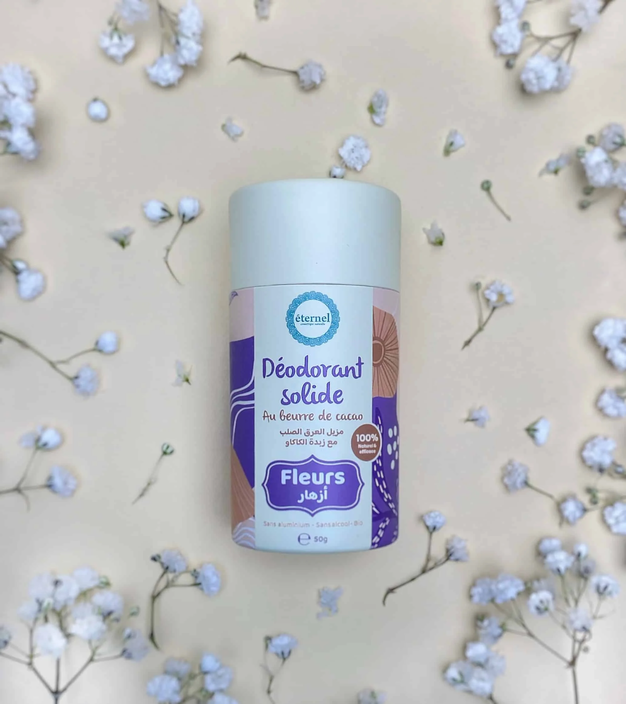  Eternel Deodorant Solide Fleurs 50G - produit parapharmaceutique authentique | Parapharmacie Si Ahmed