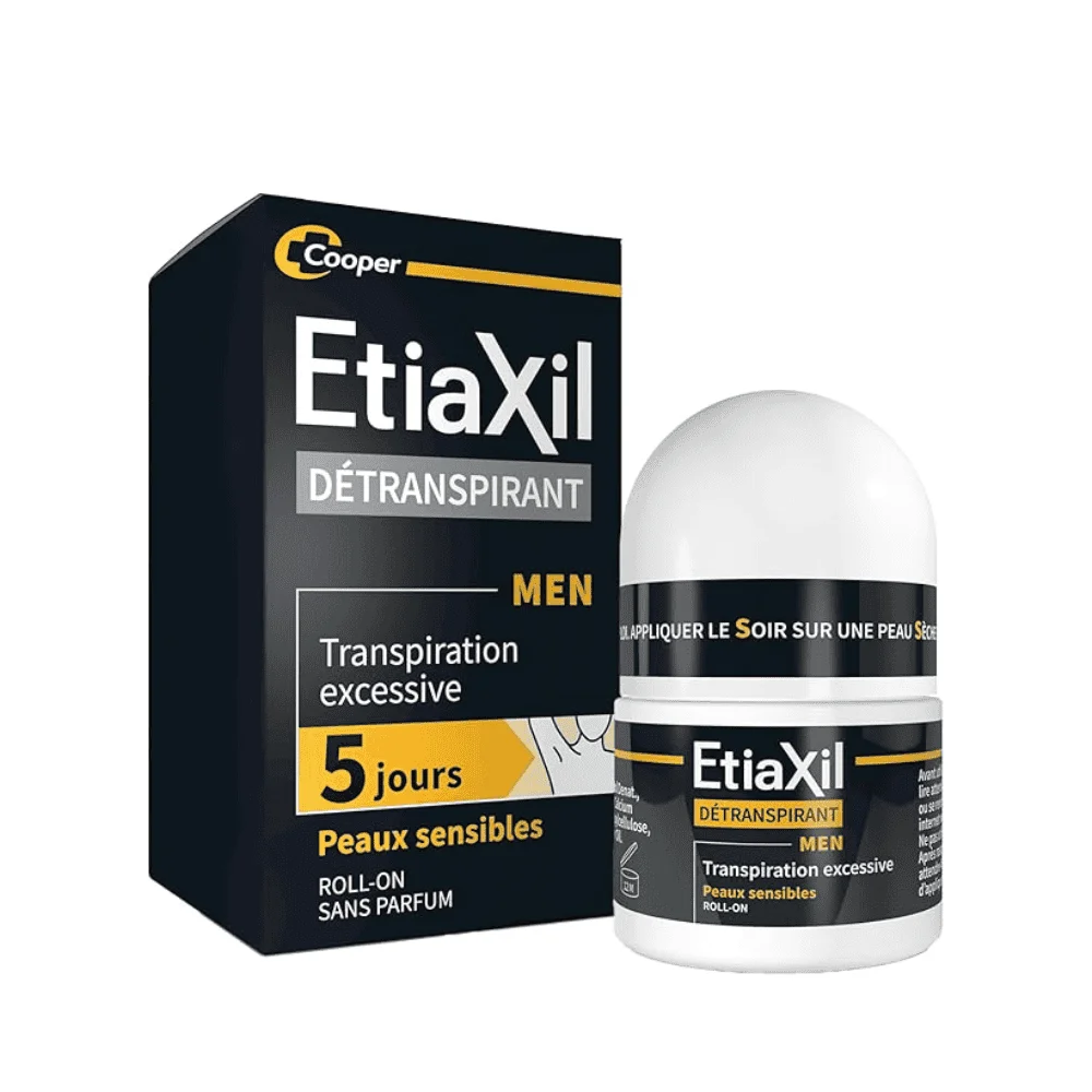  Etiaxil Men Roll On Detranspirant Peaux Sensible 15Ml - produit parapharmaceutique authentique | Parapharmacie Si Ahmed