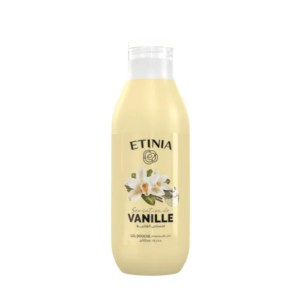  Etinia Gel Douche Vanille 600Ml - produit parapharmaceutique authentique | Parapharmacie Si Ahmed