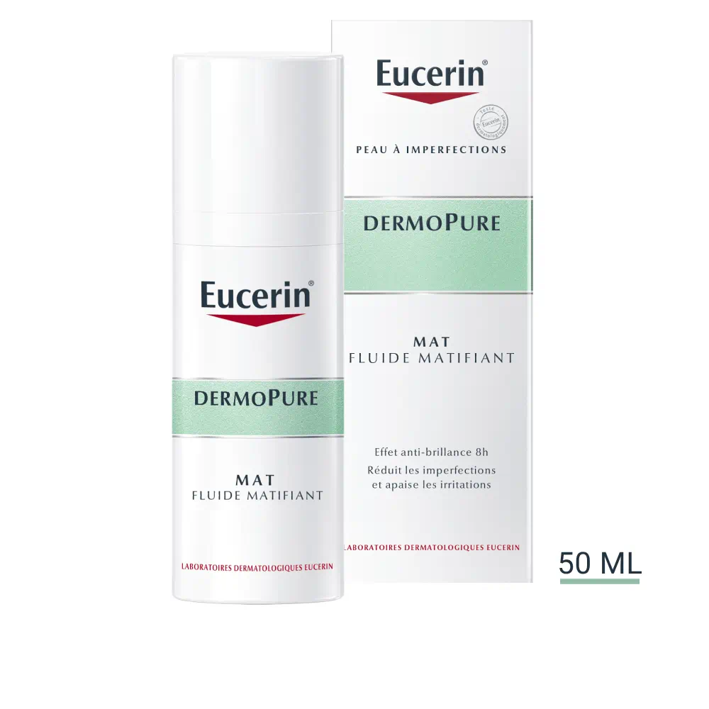  Eucerin Dermo Purifyer Oil Control Fluide Mattifiant 50Ml - produit parapharmaceutique authentique | Parapharmacie Si Ahmed