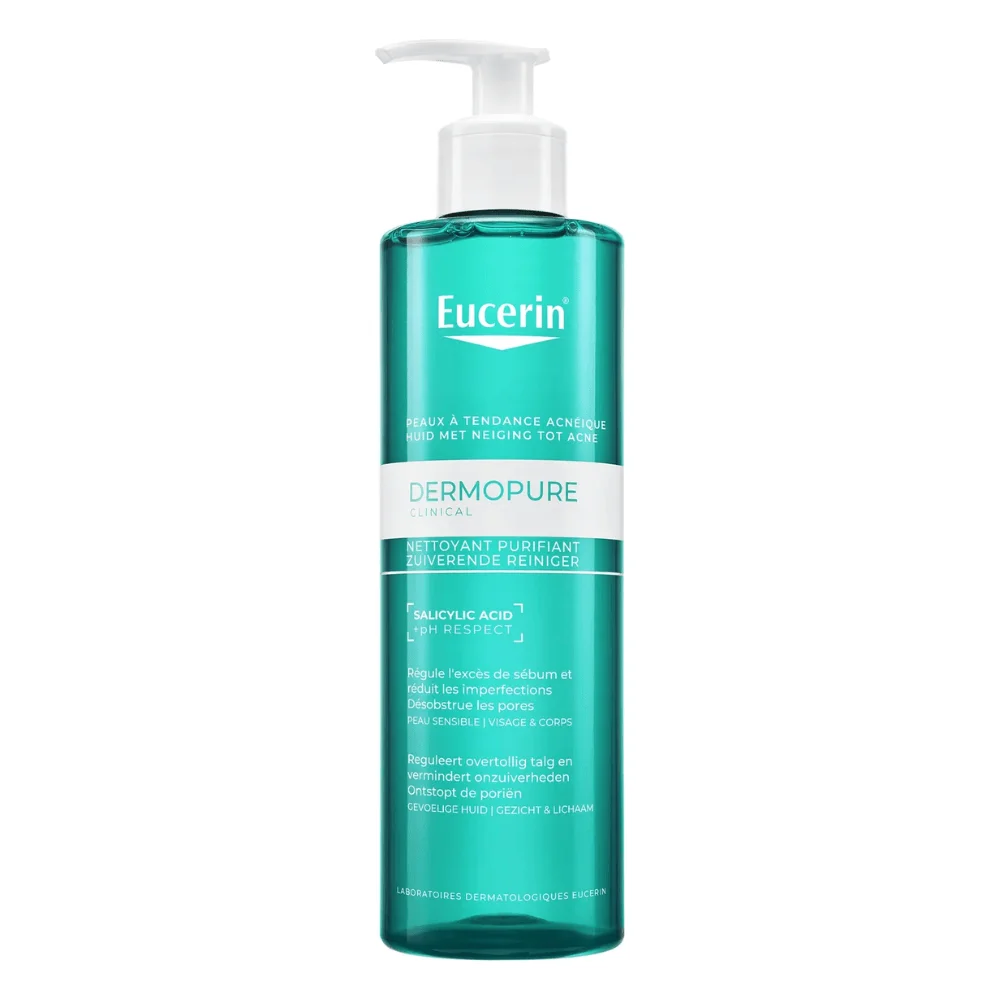  Eucerin Dermopure Clinical Gel Nettoyant Purifiant 400ml - produit parapharmaceutique authentique | Parapharmacie Si Ahmed