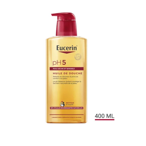  Eucerin Huile De Douche Ph5 P. Seche Et Sensible 400Ml - produit parapharmaceutique authentique | Parapharmacie Si Ahmed
