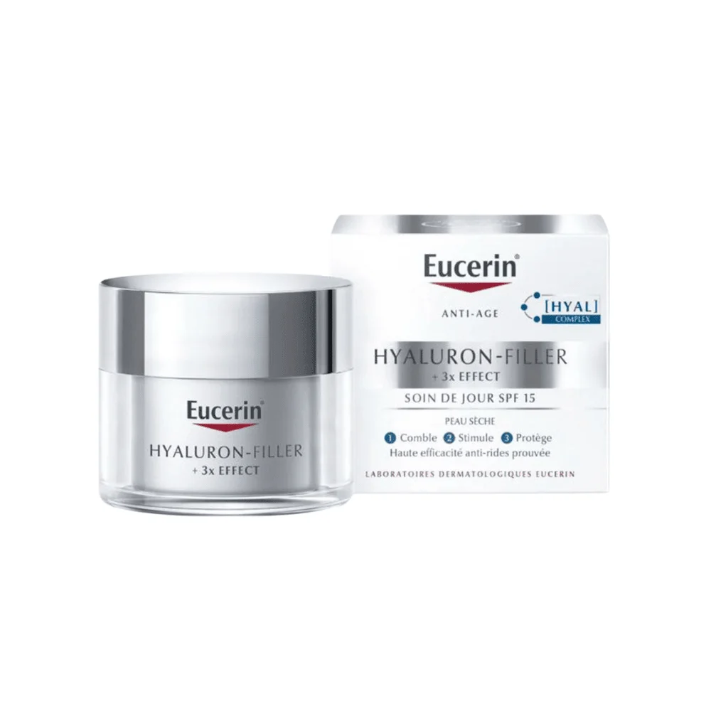 Eucerin Hyaluron Filler 3 Effect Soin Jour Spf15 Peau SÉche 50ml - produit parapharmaceutique authentique | Parapharmacie Si Ahmed