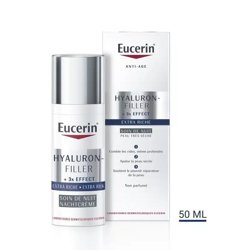  Eucerin Hyaluron-Filler Extra Riche Nuit 50Ml - produit parapharmaceutique authentique | Parapharmacie Si Ahmed