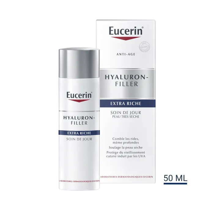  Eucerin Hyaluron Filler Soin De Jour Extra Riche 50Ml - produit parapharmaceutique authentique | Parapharmacie Si Ahmed