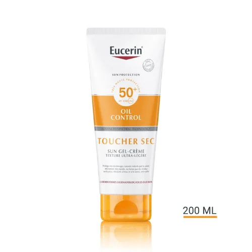  Eucerin Oil Control Sun Gel Crème Spf50+ 200Ml - produit parapharmaceutique authentique | Parapharmacie Si Ahmed