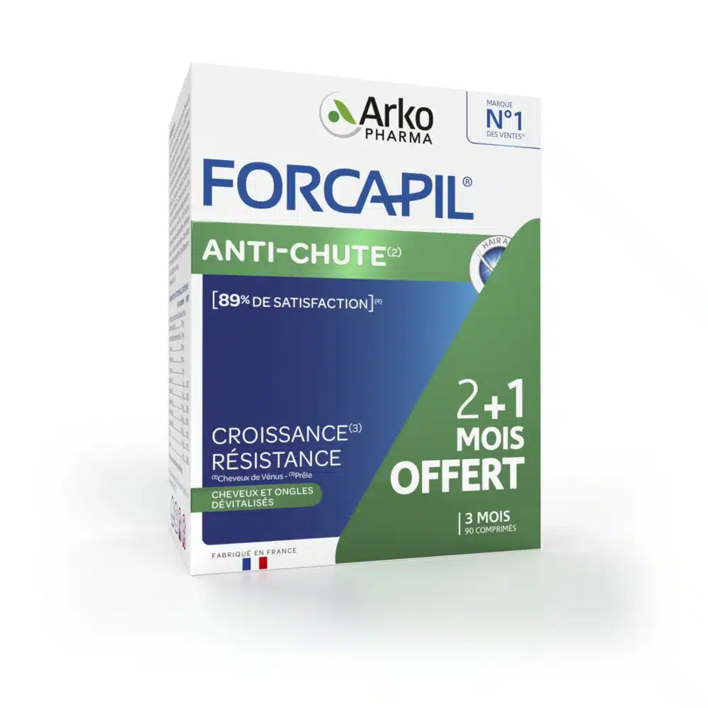  Forcapil Anti Chute 90 Comprimés - produit parapharmaceutique authentique | Parapharmacie Si Ahmed