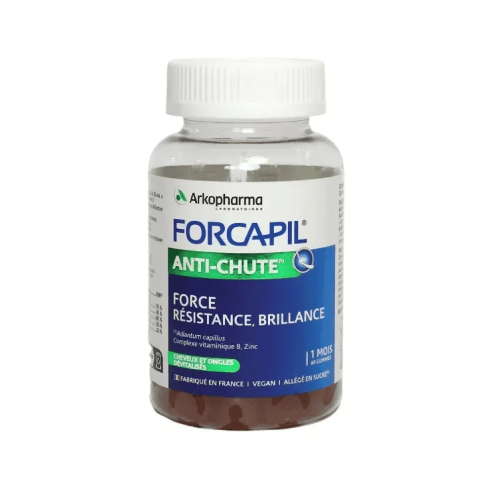  Forcapil Anti-Chute Gummies B/60 - produit parapharmaceutique authentique | Parapharmacie Si Ahmed