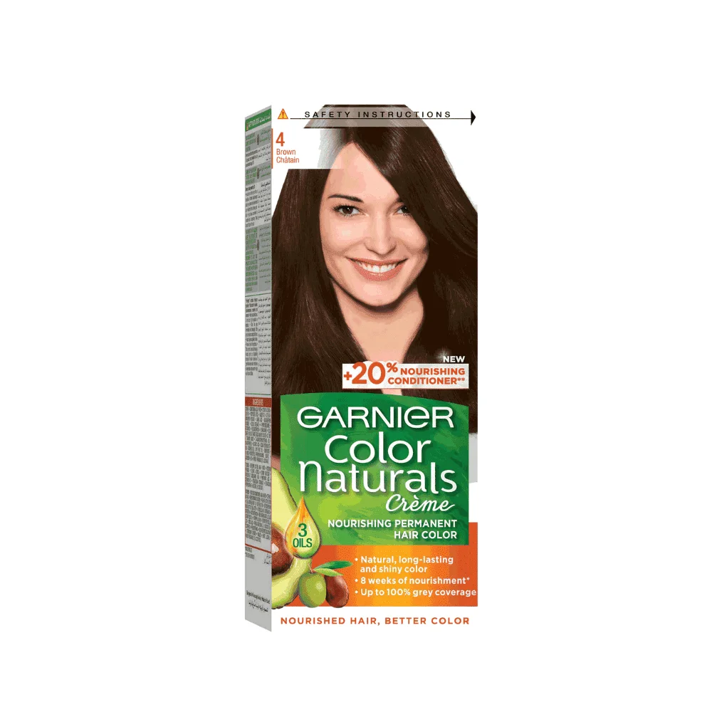  Garnier Color Naturals Creme 4 Chatain - produit parapharmaceutique authentique | Parapharmacie Si Ahmed