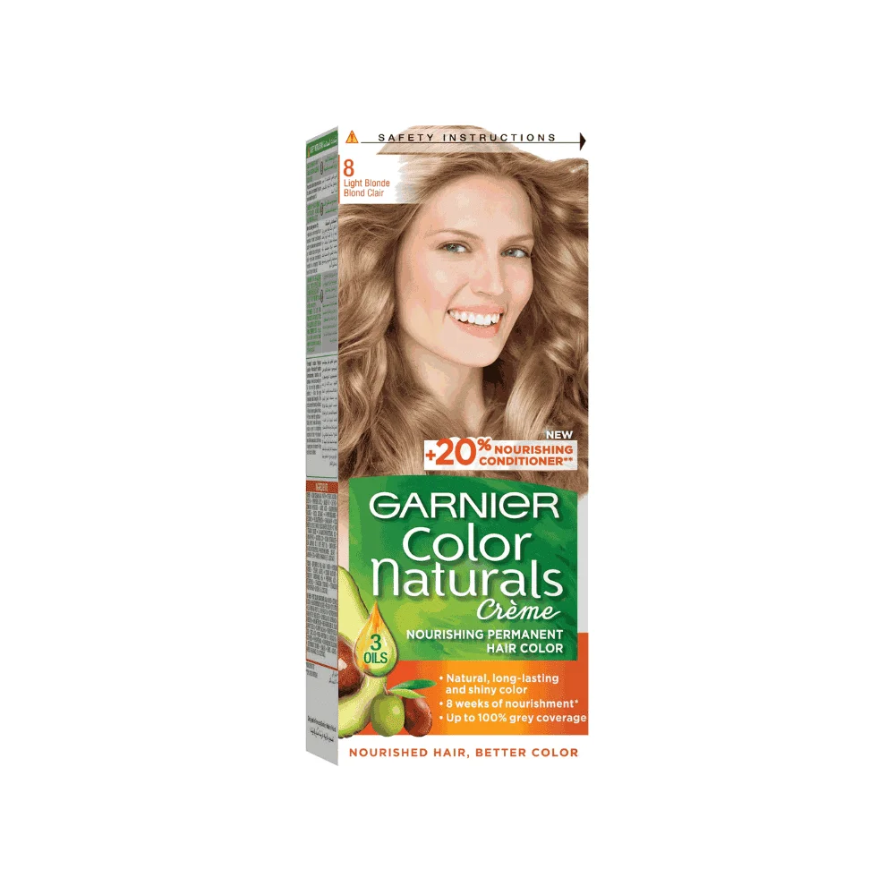  Garnier Color Naturals Creme 8 Blond Clair - produit parapharmaceutique authentique | Parapharmacie Si Ahmed
