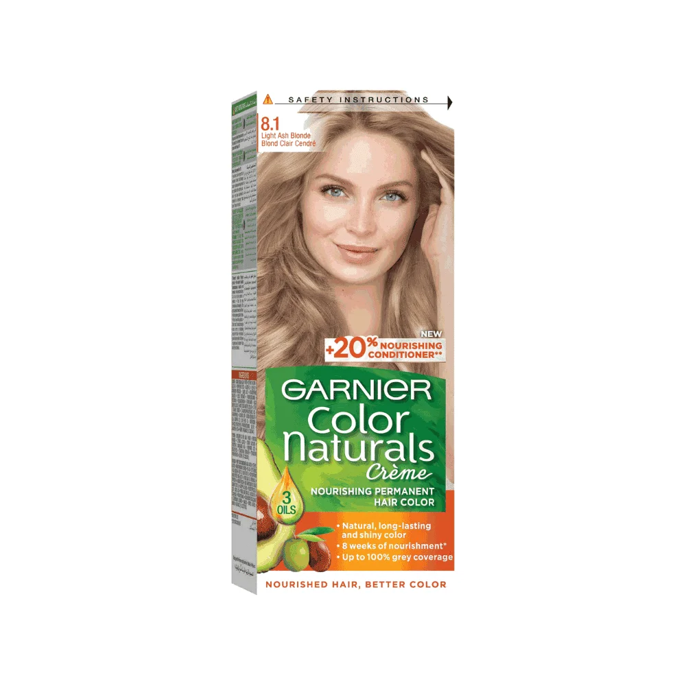  Garnier Color Naturals Creme 8.1 Blond Clair Cendre - produit parapharmaceutique authentique | Parapharmacie Si Ahmed