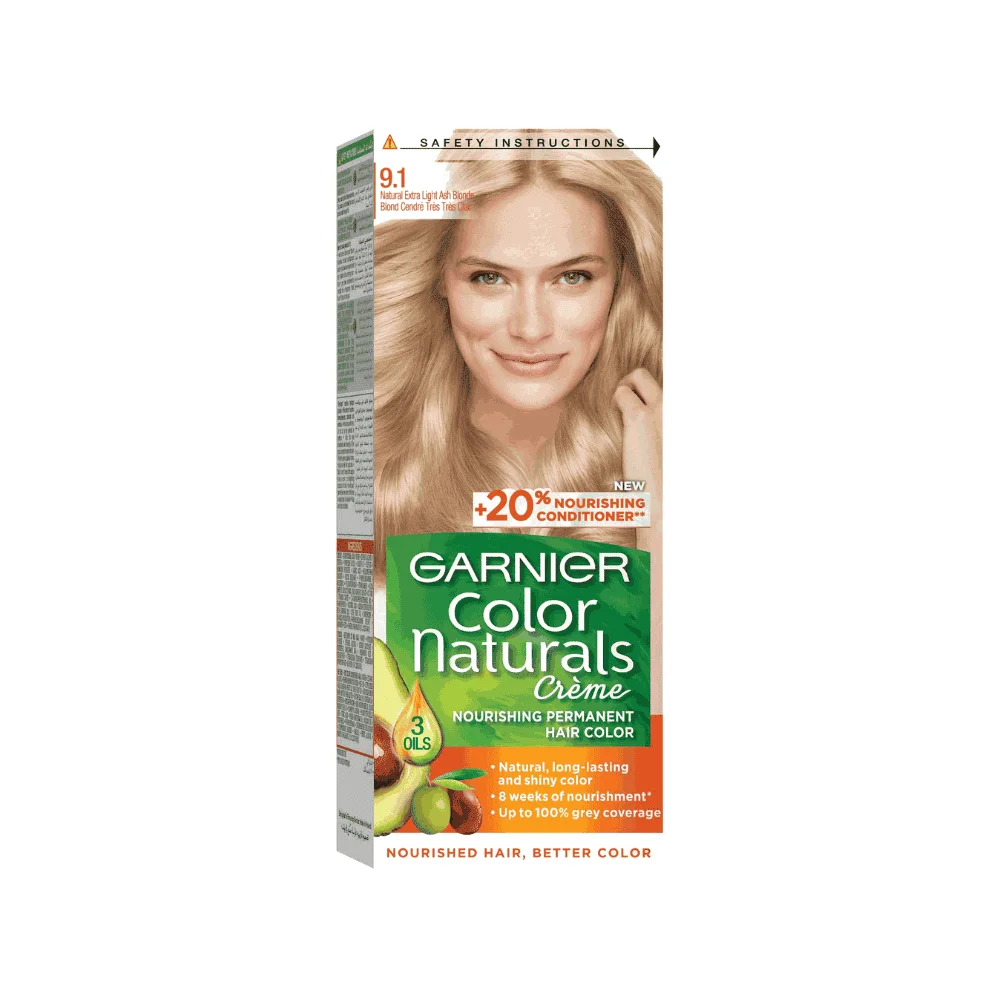  Garnier Color Naturals Creme 9.1 Blond Cendre Tres Tres Clair - produit parapharmaceutique authentique | Parapharmacie Si Ahmed