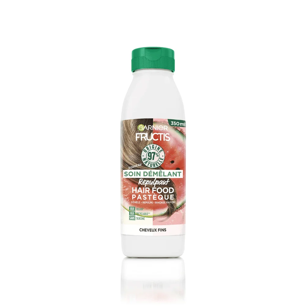  Garnier Fructis Hair Food Shampoing Repulpant Pasteque 350Ml - produit parapharmaceutique authentique | Parapharmacie Si Ahmed