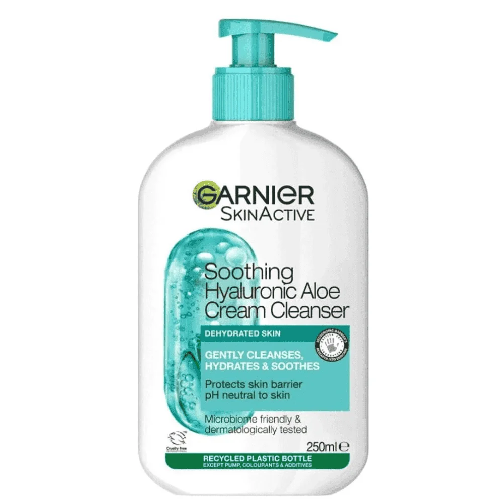  Garnier Skin Active Hyaluronic Aloe Cream Cleanser 250Ml - produit parapharmaceutique authentique | Parapharmacie Si Ahmed