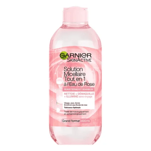  Garnier Skin Active Solution Micellaire À L’Eau De Rose 400Ml - produit parapharmaceutique authentique | Parapharmacie Si Ahmed