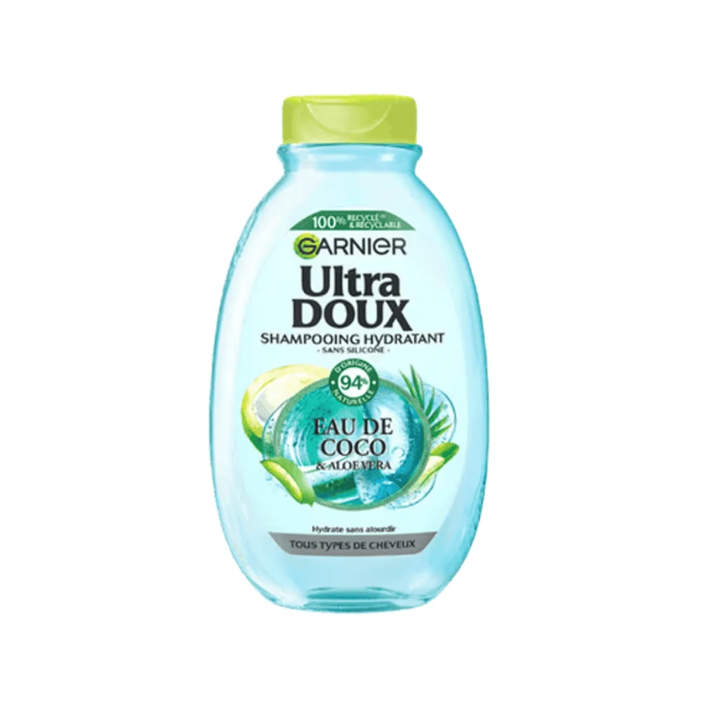  Garnier Ultra Doux Ap Shampoing Hydratant Eau De Coco 200Ml - produit parapharmaceutique authentique | Parapharmacie Si Ahmed