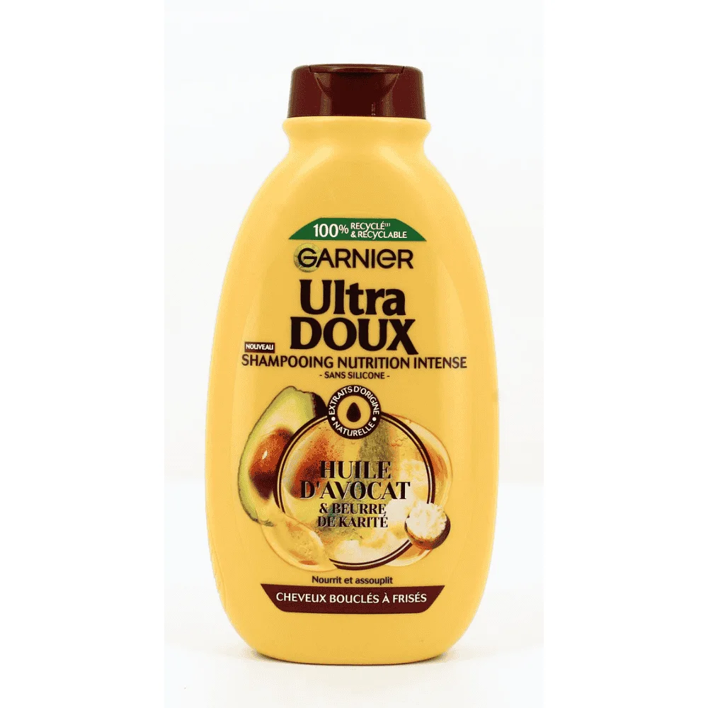  Garnier Ultra Doux Shampoing Huile D’Avocat Et Beurre De Karité 400Ml - produit parapharmaceutique authentique | Parapharmacie Si Ahmed