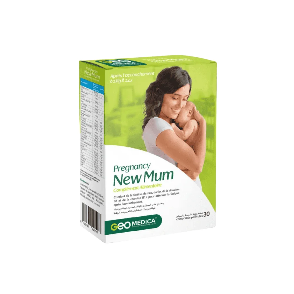  Geomedica New Mum B/30 - produit parapharmaceutique authentique | Parapharmacie Si Ahmed