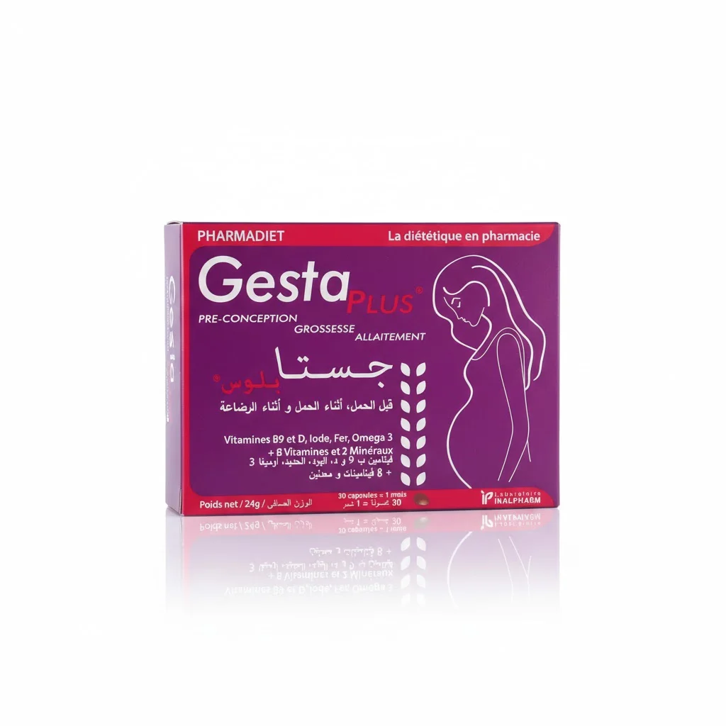 inalpharm laboratoire Gesta Plus Pre-conception  grossesse allaitement  - produit parapharmaceutique authentique | Parapharmacie Si Ahmed