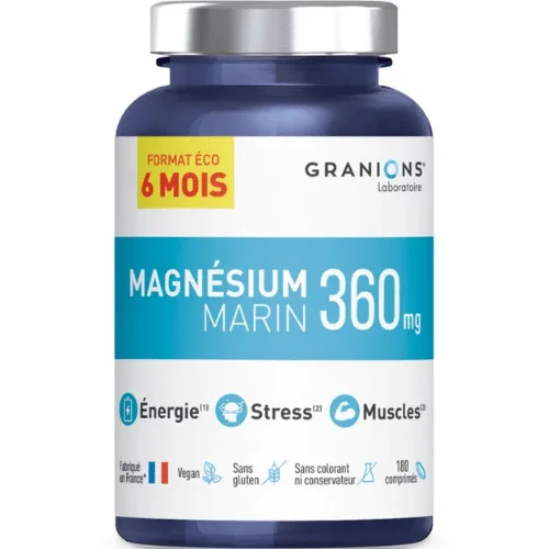  Granions Magnésium Marin 360Mg 59Gr - produit parapharmaceutique authentique | Parapharmacie Si Ahmed